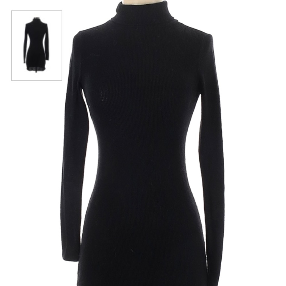 Long Sleeves Black Dress